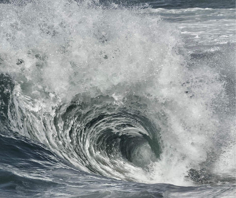 Close-up of a curling wave in the ocean. Shot in San Diego, California. © Randy Dible Photo